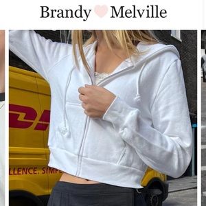Brandy Melville crystal crop hoodie